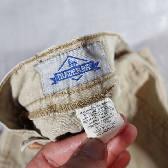 Vintage Trader Bay Baggy Pants Mens 32x28 (Estimated) Skater Style Khaki 90s - Picture 7 of 14